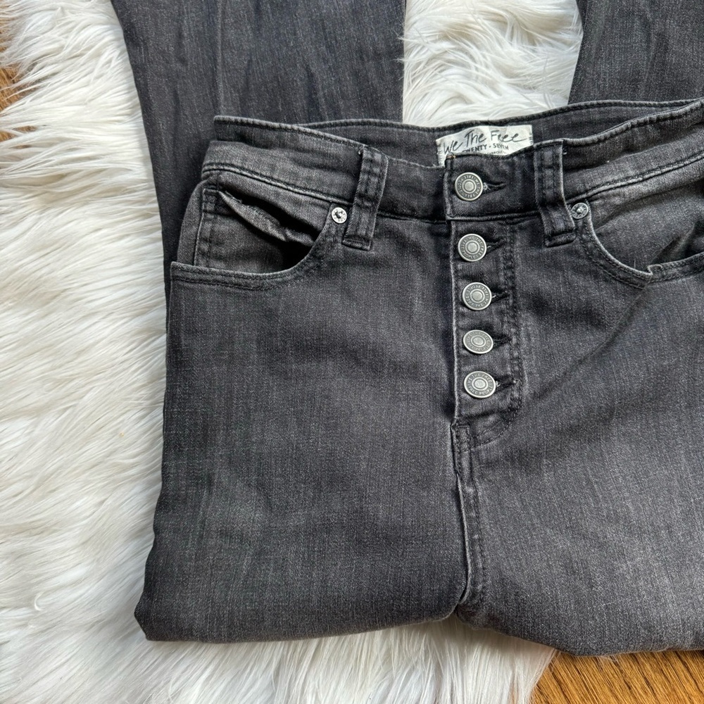 Free People Irreplaceable Flare Jeans – Black – Size 37 - Picture 3 of 10